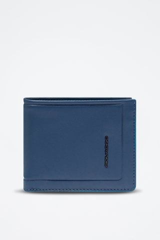 Portacarte in pelle - Blu