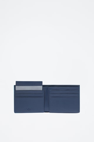 Portacarte in pelle - Blu