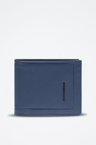 Portacarte in pelle - Blu