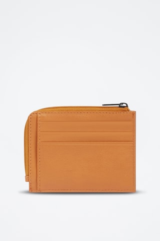 Portacarte in pelle - Arancione
