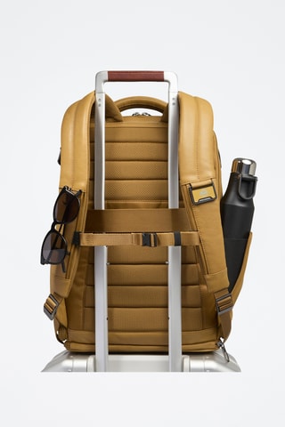 Zaino connesso in pelle - Giallo