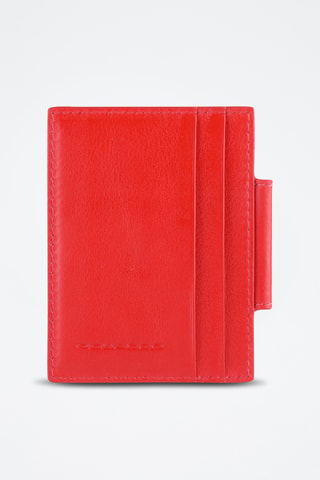 Portacarte in pelle - Rosso