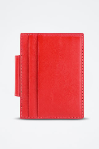 Portacarte in pelle - Rosso