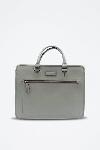 Cartella in pelle - Grigio
