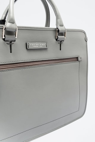 Cartella in pelle - Grigio