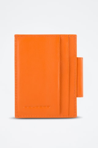 Portacarte in pelle - Arancione