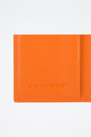 Portacarte in pelle - Arancione