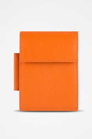 Portacarte in pelle - Arancione
