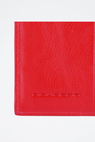 Portacarte in pelle - Rosso