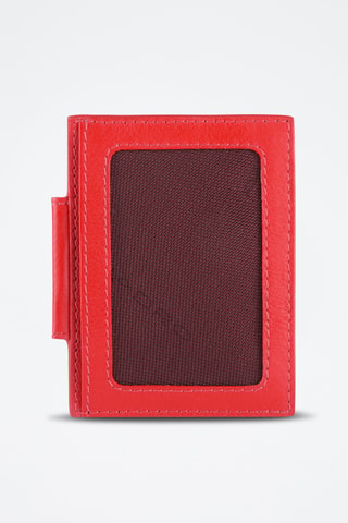 Portacarte in pelle - Rosso