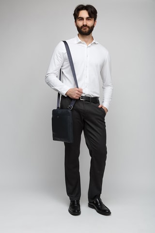 Borsa a tracolla in pelle - Blu