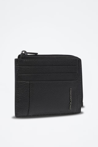 Portacarte in pelle - Nero