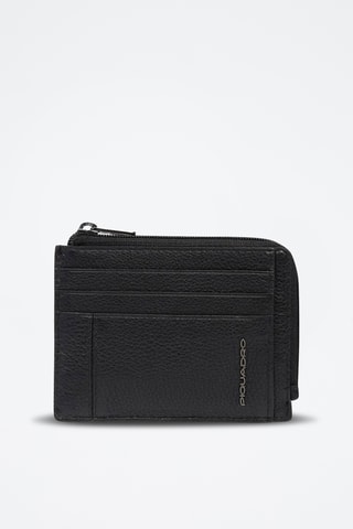 Portacarte in pelle - Nero