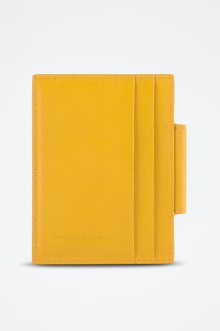 Portacarte in pelle - Giallo