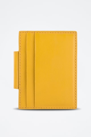 Portacarte in pelle - Giallo