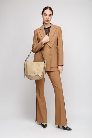 Borsa a spalla in pelle - Beige