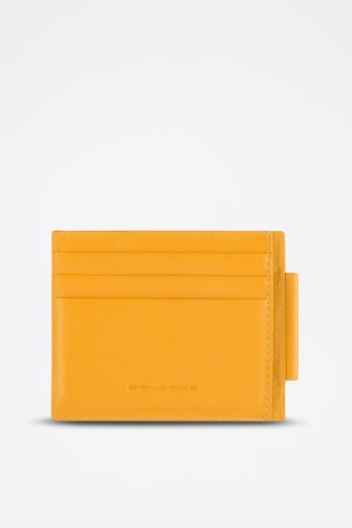 Portacarte in pelle - Giallo