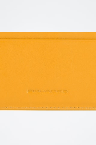 Portacarte in pelle - Giallo