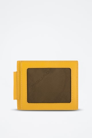 Portacarte in pelle - Giallo
