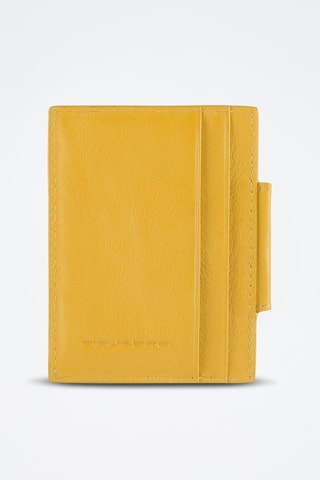 Portacarte in pelle - Giallo