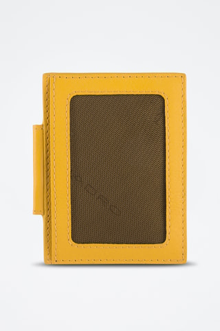 Portacarte in pelle - Giallo