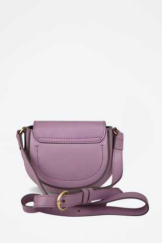 Borsa a tracolla in pelle - Viola
