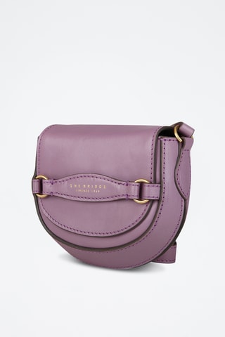 Borsa a tracolla in pelle - Viola