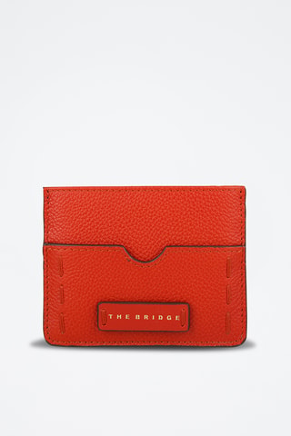 Portacarte in pelle - Rosso