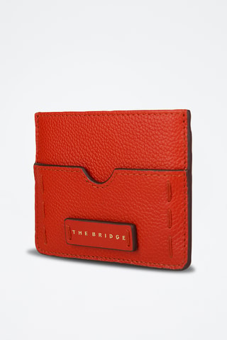 Portacarte in pelle - Rosso
