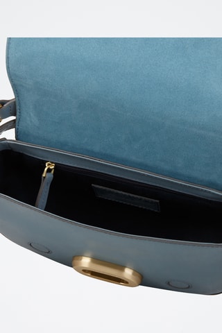Borsa a mano in pelle - Azzurro