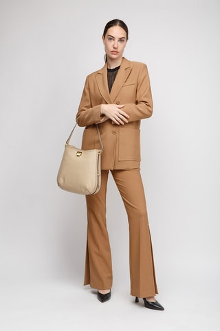 Borsa a spalla in pelle - Beige