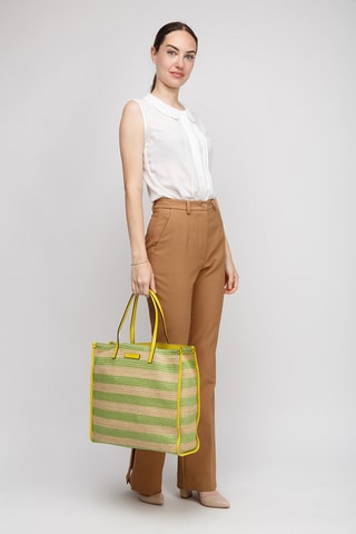 Shopping bag - Giallo e verde chiaro