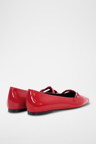Lakleren Ballerina's - Rood