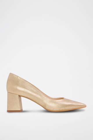 Leren Pumps - Zilverkleurig