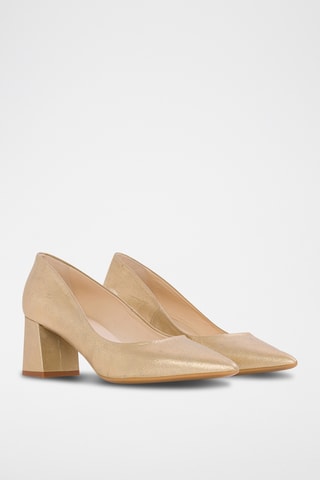 Leren Pumps - Zilverkleurig