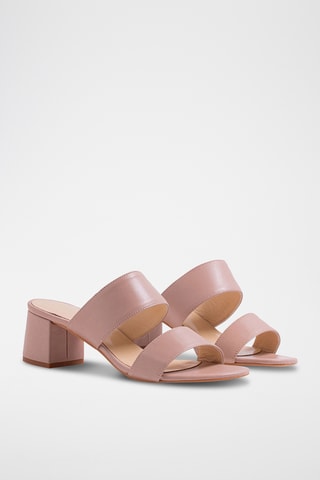 Leren Muiltjes met Hak - Nude
