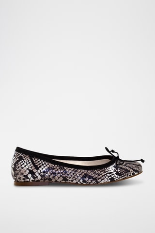 Leren Ballerina's - Zwart