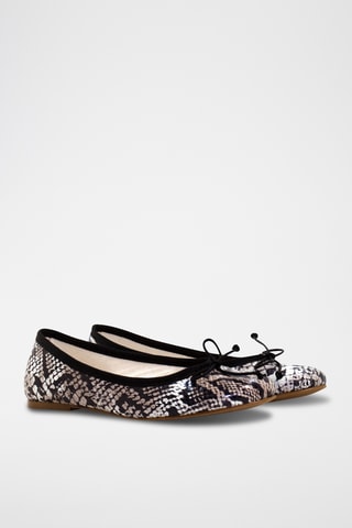 Leren Ballerina's - Zwart