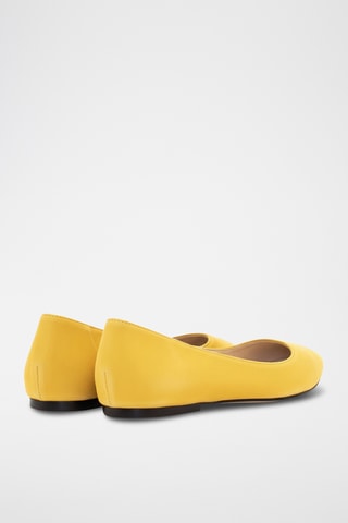 Nubuck Ballerina's - Geel