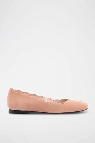 Nubuck Ballerina's - Nude