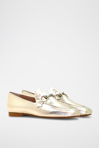 Leren Mocassins - Zilverkleurig