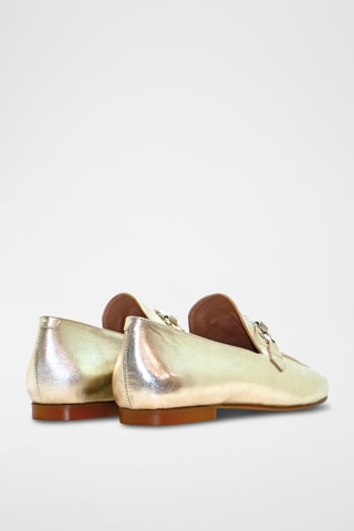 Leren Mocassins - Zilverkleurig
