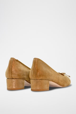 Leren Ballerina's - Bruin