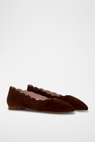 Nubuck Ballerina's - Bruin