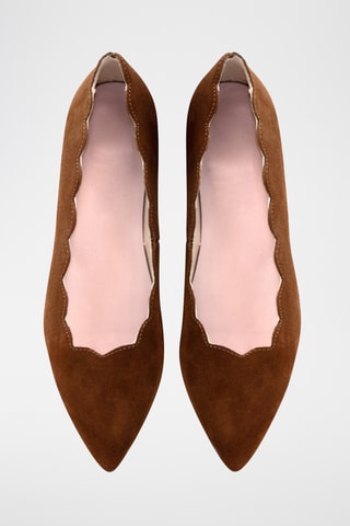 Nubuck Ballerina's - Bruin