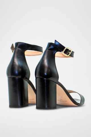 Leren Sandalen met Hak - Zwart