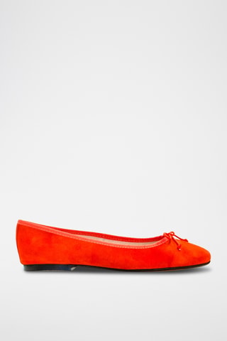 Leren Ballerina's - Oranje