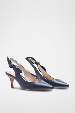 Leren Pumps - Marineblauw