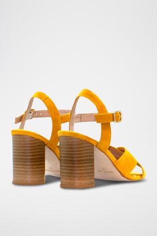 Nubuck Sandalen met Hak - Geel