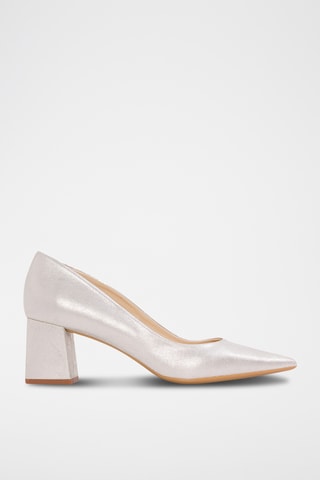 Leren Pumps - Zilverkleurig